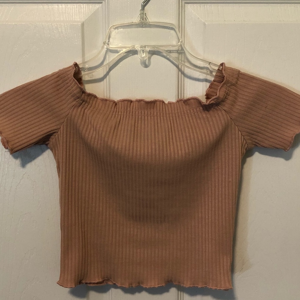 SHEIN Ribbed Off The Shoulder Top - Picture 4 of 8